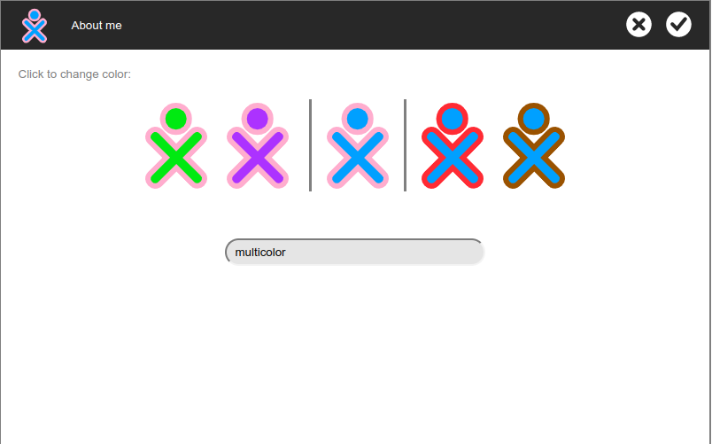 Changing colors in the settings