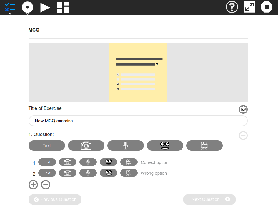 Creating an exercise
