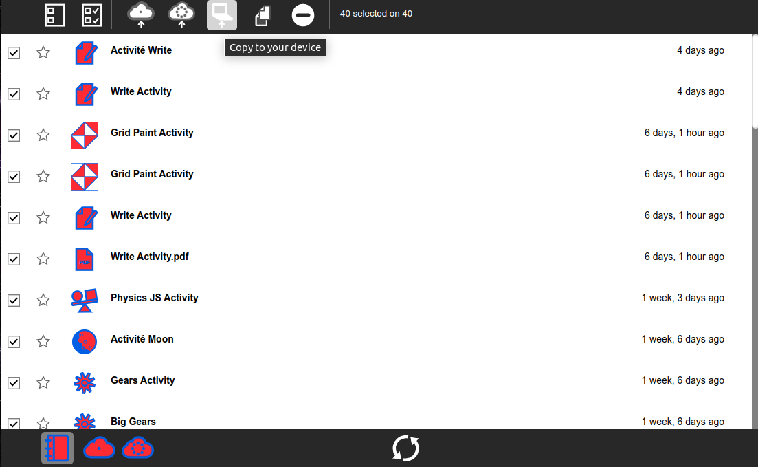 Download all your content from the Journal