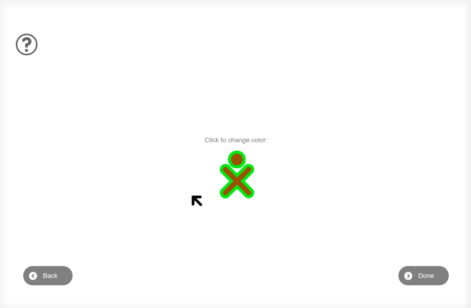 Initial color selection